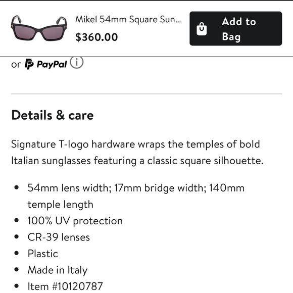 NWOT Tom Ford Mikel square 54mm sunglasses - Picture 6 of 9